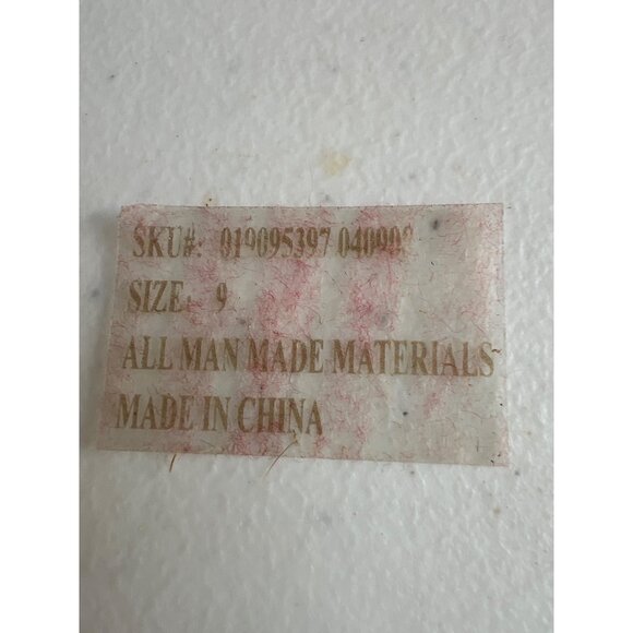 Red Rain Boots Size 9 Black Straps Durable Rubber Sole Striped Inner Lining - Picture 4 of 6